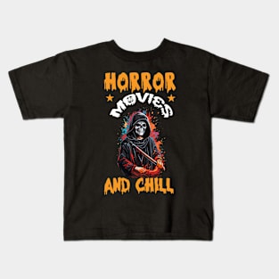 Halloween Horror Movies And Chill Kids T-Shirt
